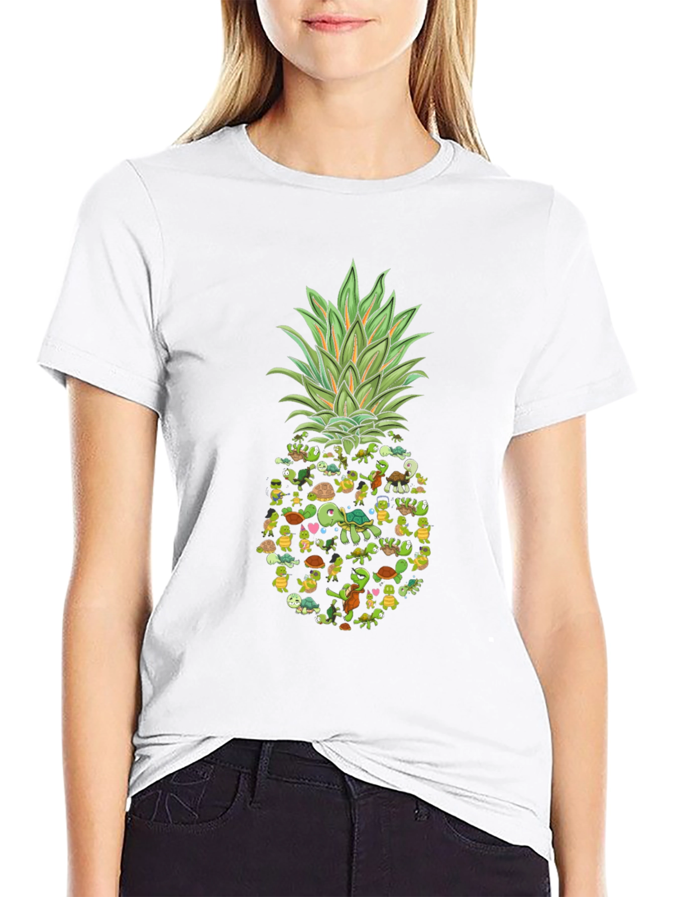 Black Turtle Pineapple Graphic Tee view 9