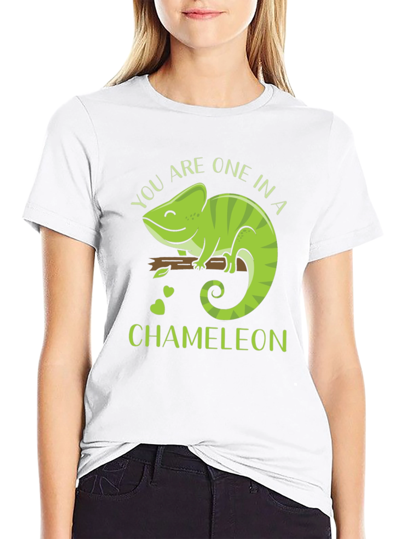 Black You Are One in a Chameleon Graphic T-Shirt view 9