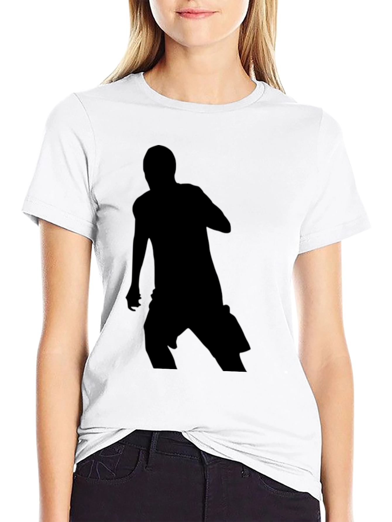 Black Men's Silhouette Graphic Print T-Shirt view 9