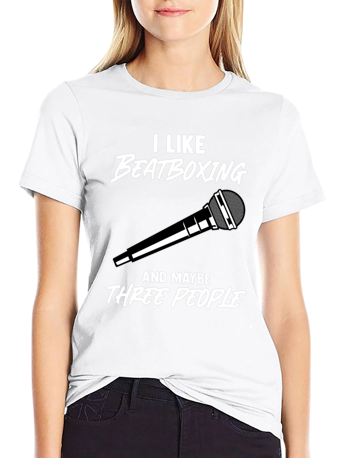 Black I Like Beatboxing T-Shirt - Funny Musician Tee view 9