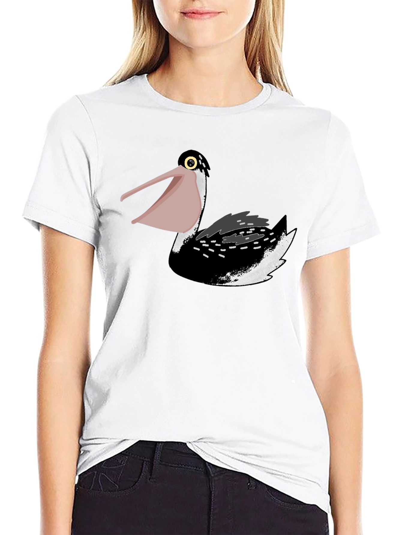 Black Pelican Graphic Tee - Black Cotton Comfort view 9