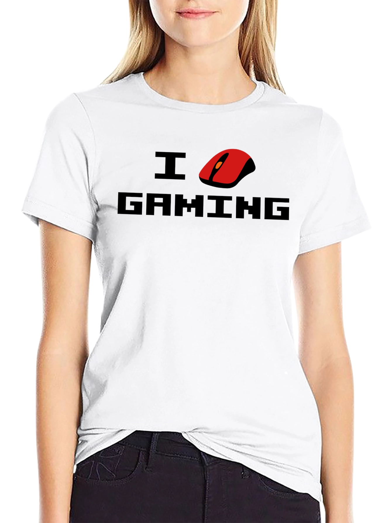 Black I Mouse Gaming Graphic Black T-Shirt view 9