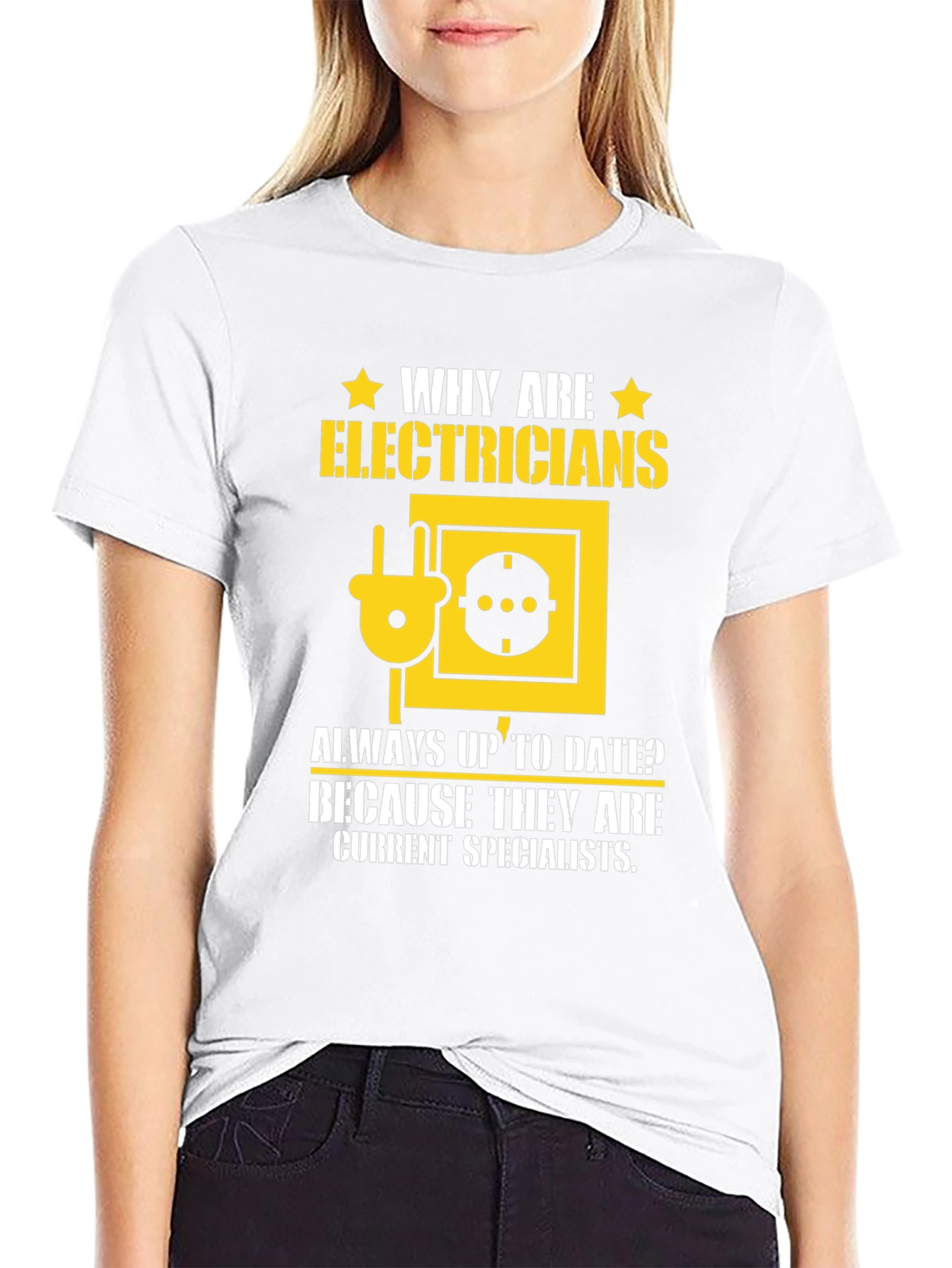 Black Electrician T-Shirt: Current Specialists view 9