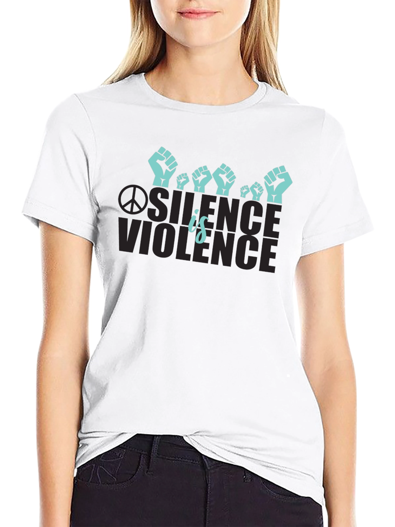 Black Silence is Violence Graphic Tee view 9