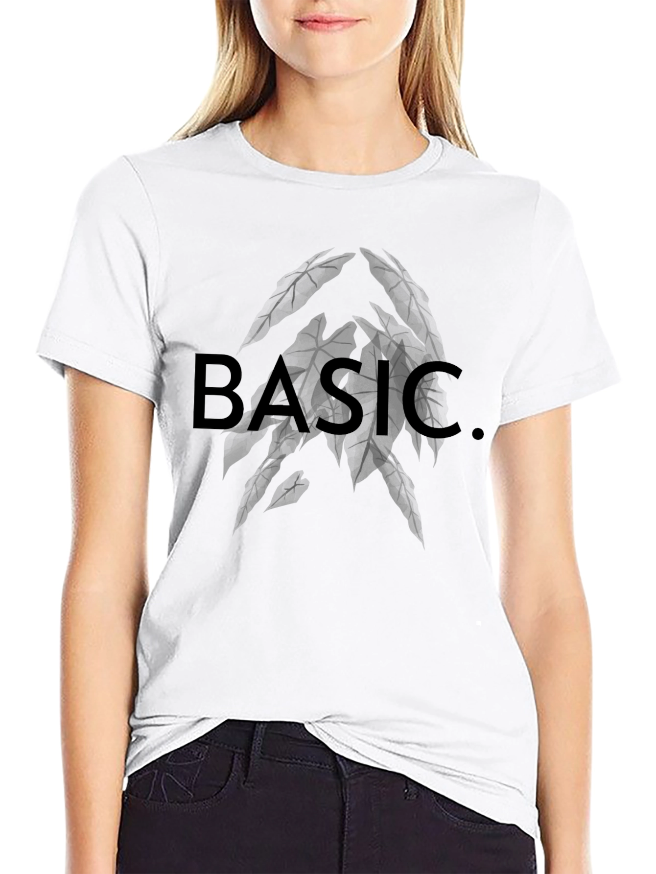 Black Basic Graphic Tee - Black view 9