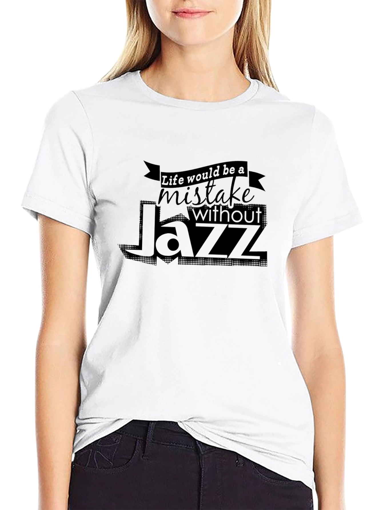 Black Life Without Jazz Black Graphic Tee view 9