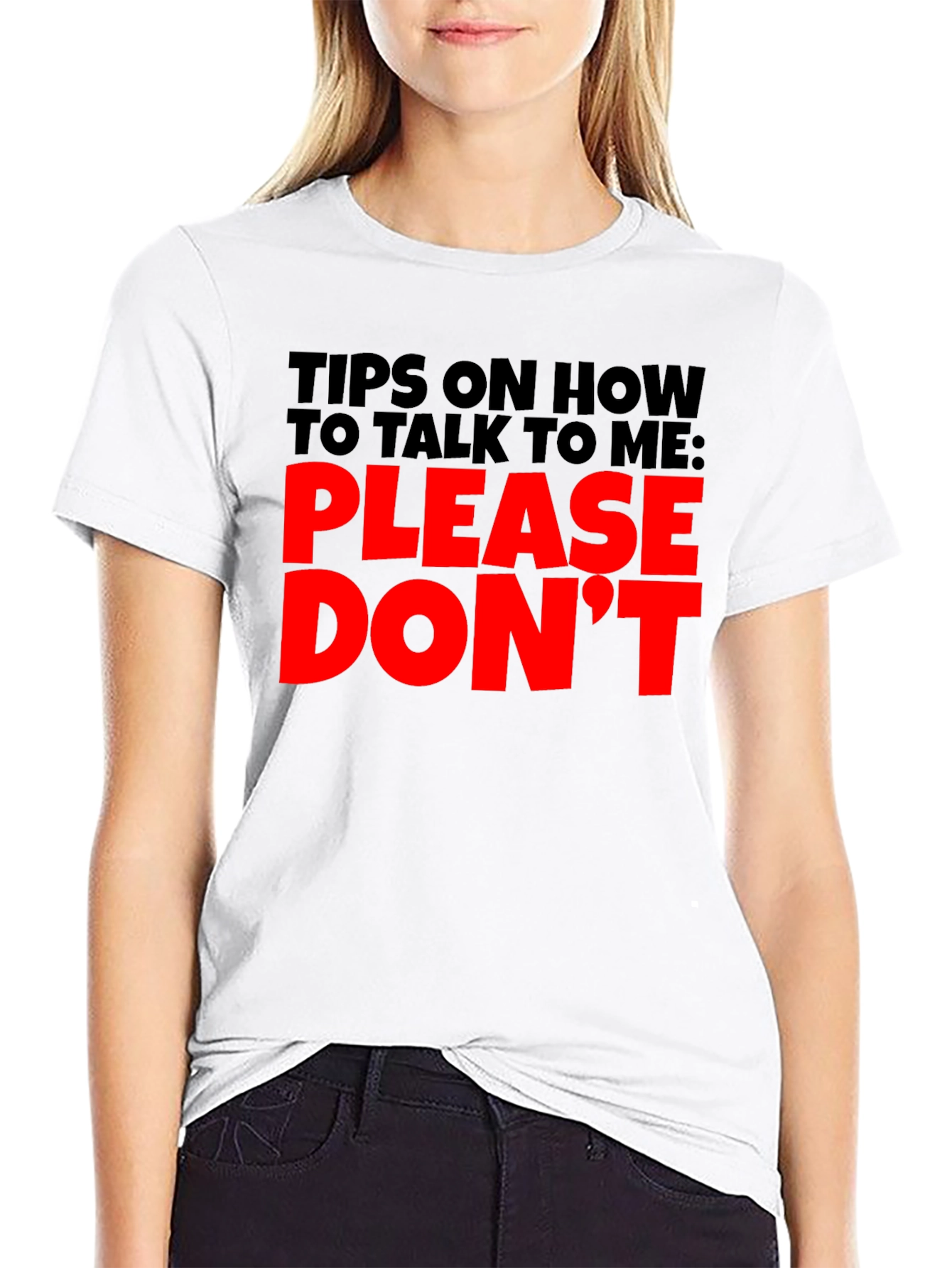 Black Funny Sarcastic Black T-Shirt - Please Don't Talk to Me view 9