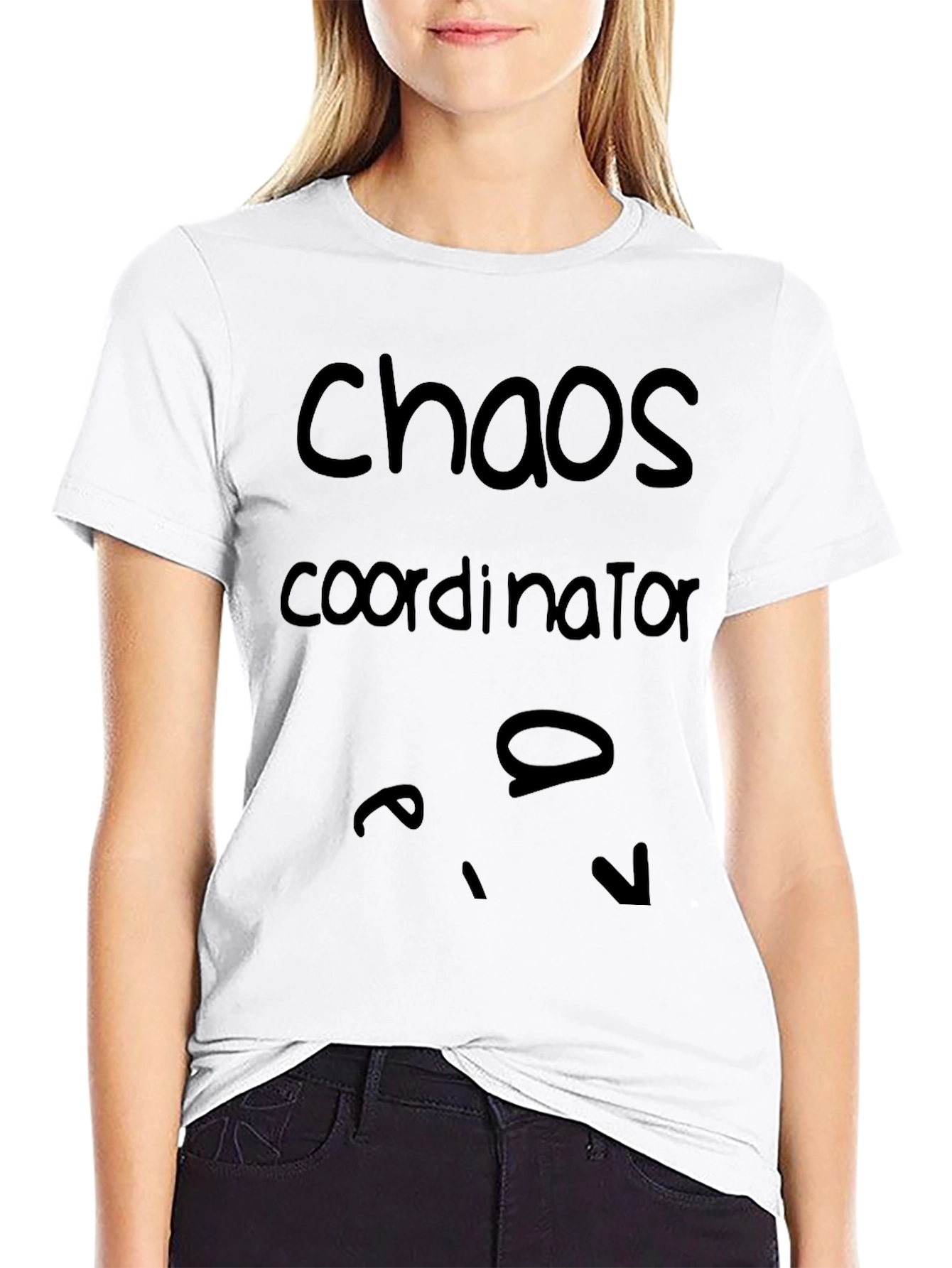 Black Chaos Coordinator Graphic Tee - Black Cotton Blend view 9