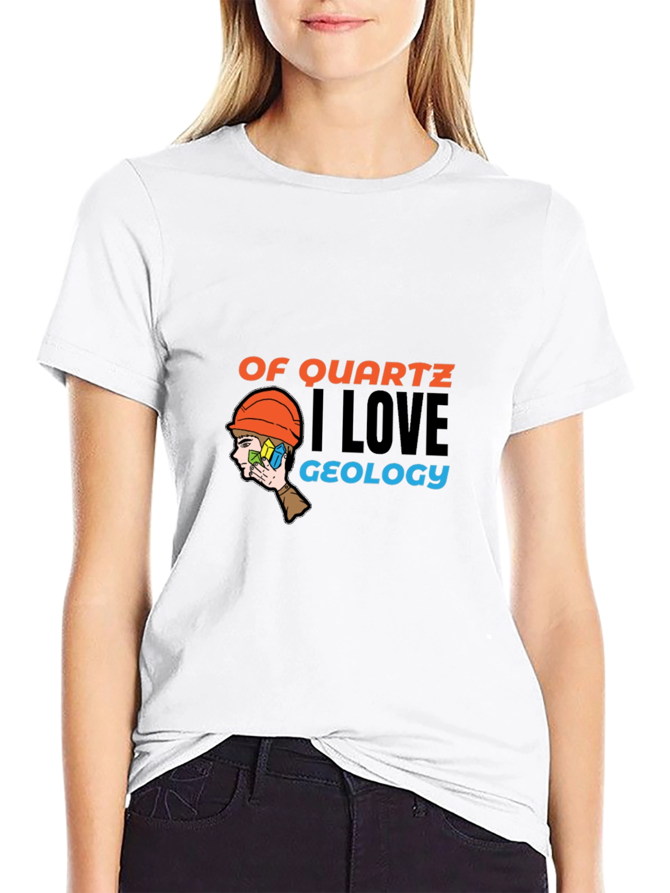 Black Geology Lover T-Shirt - Of Quartz I Love Geology Tee view 9