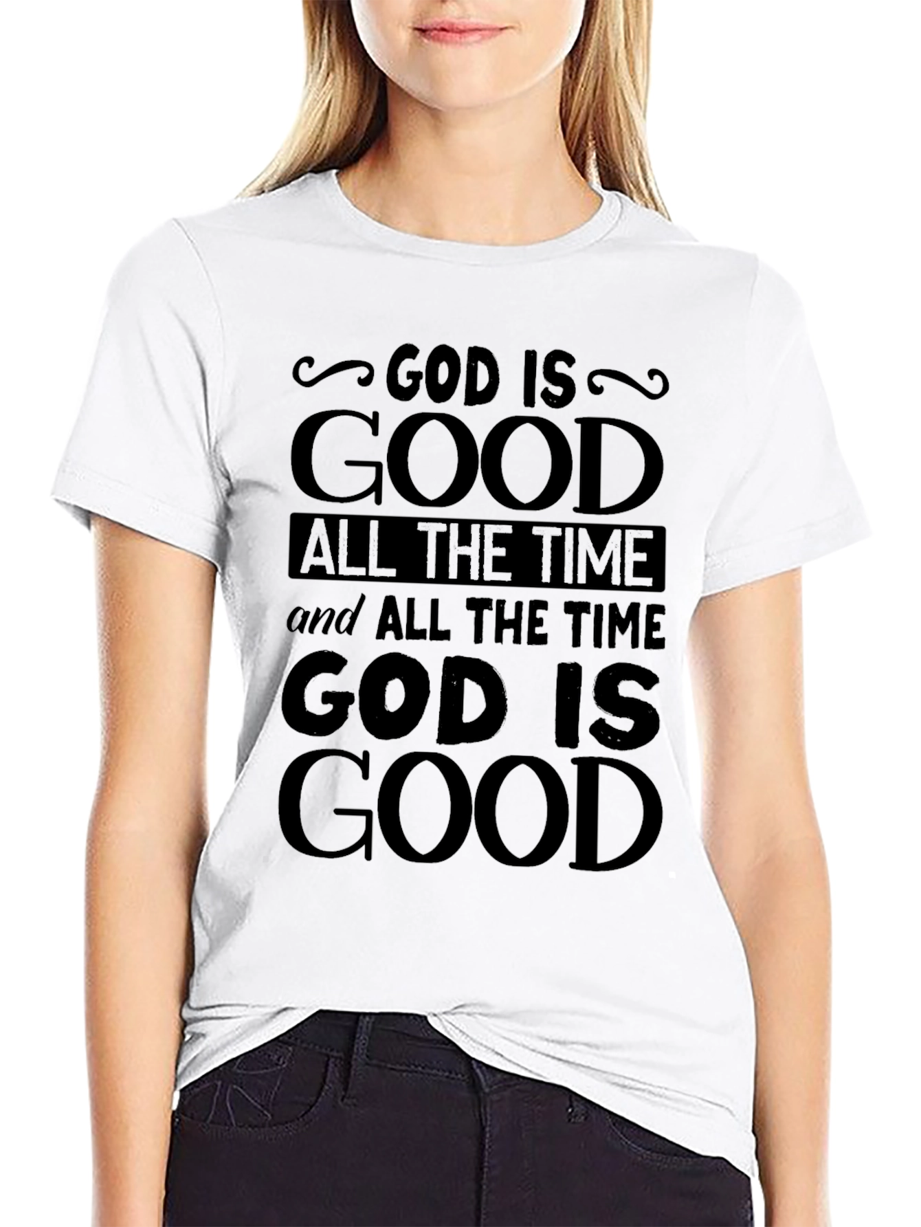Black God Is Good Graphic Tee - Religious T-Shirt view 9