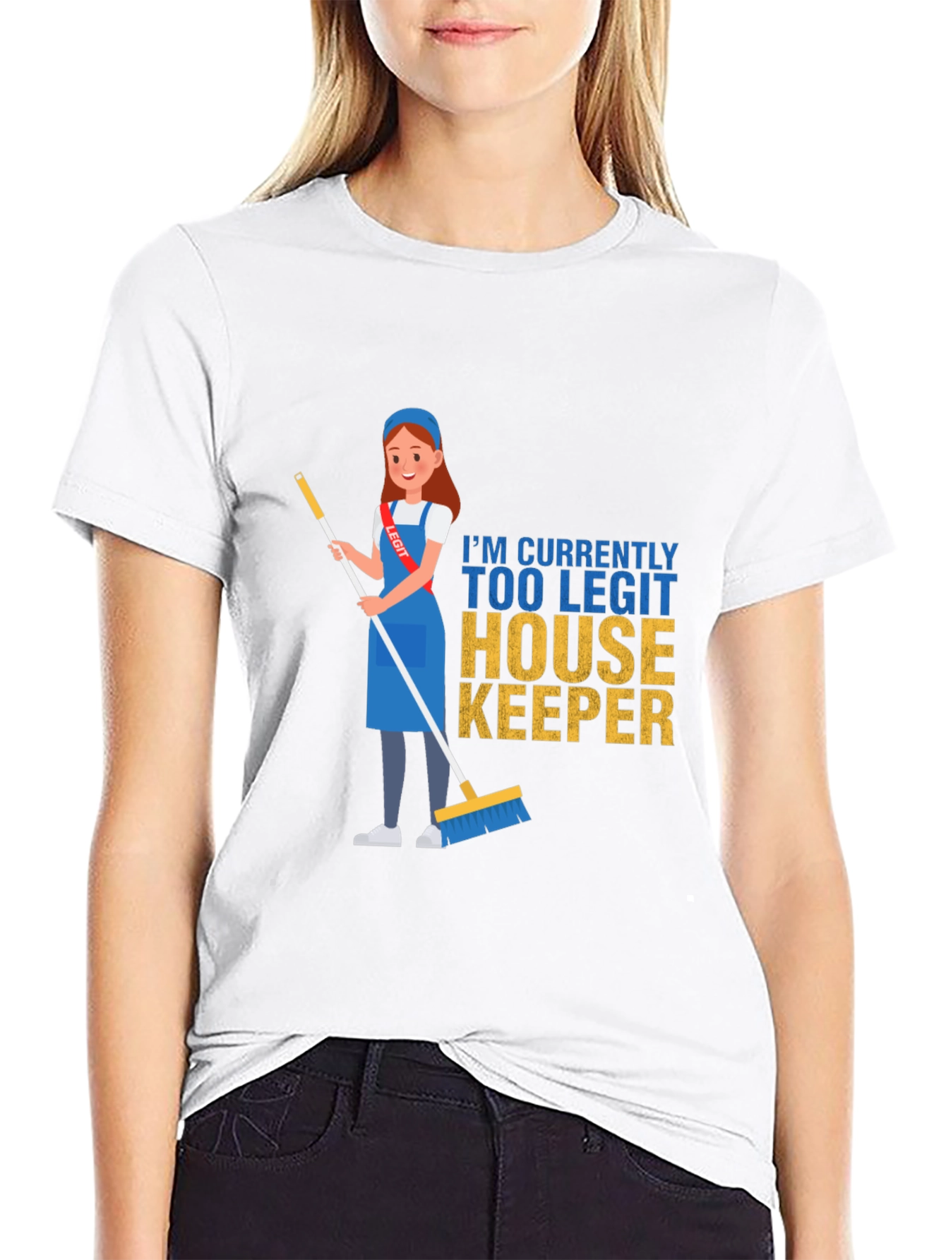 Black Too Legit Housekeeper T-Shirt view 9