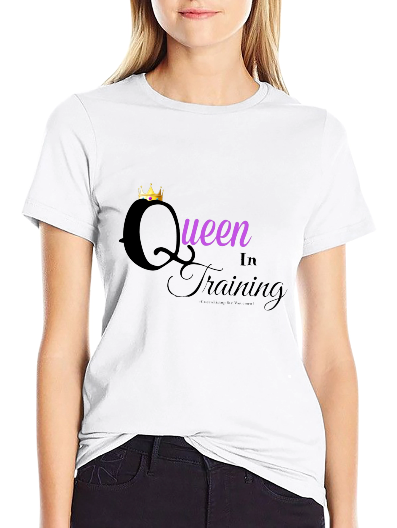 Black Queen in Training Graphic Tee - Black view 9