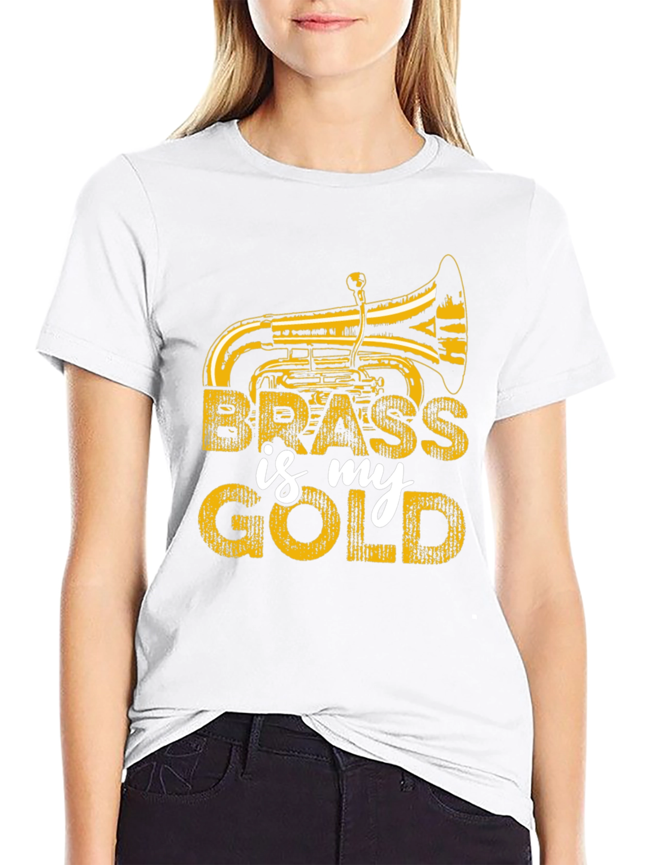 Black Brass is My Gold Tuba Player T-Shirt view 9