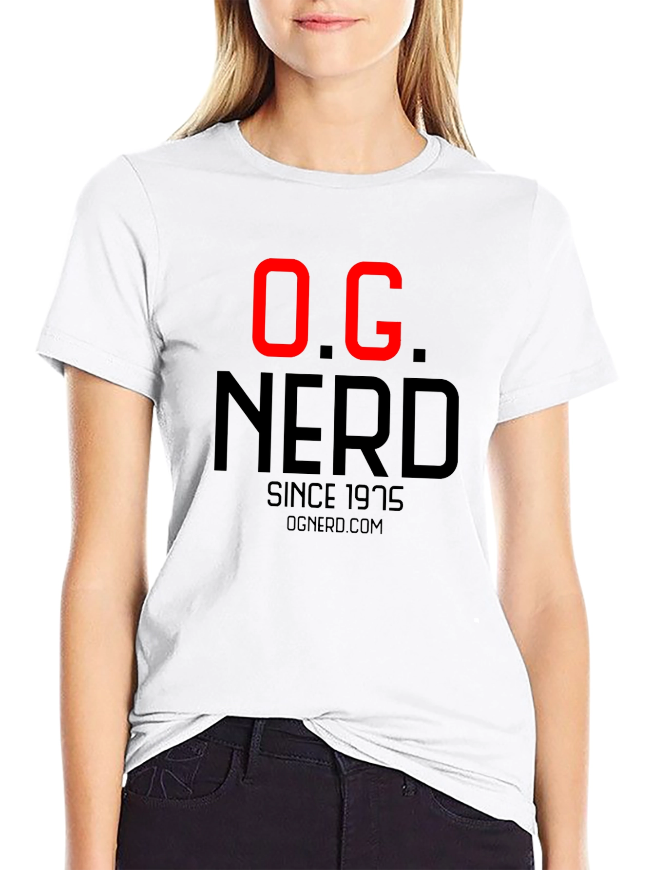 Black OG Nerd Since 1975 Black T-Shirt view 9