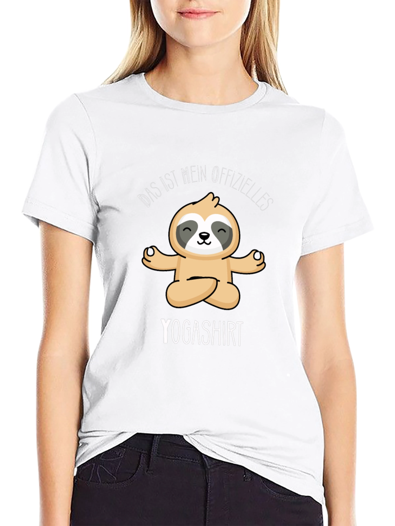 Black Sloth Yoga Shirt - Das Ist Mein Offizielles Yogashirt T-Shirt view 9