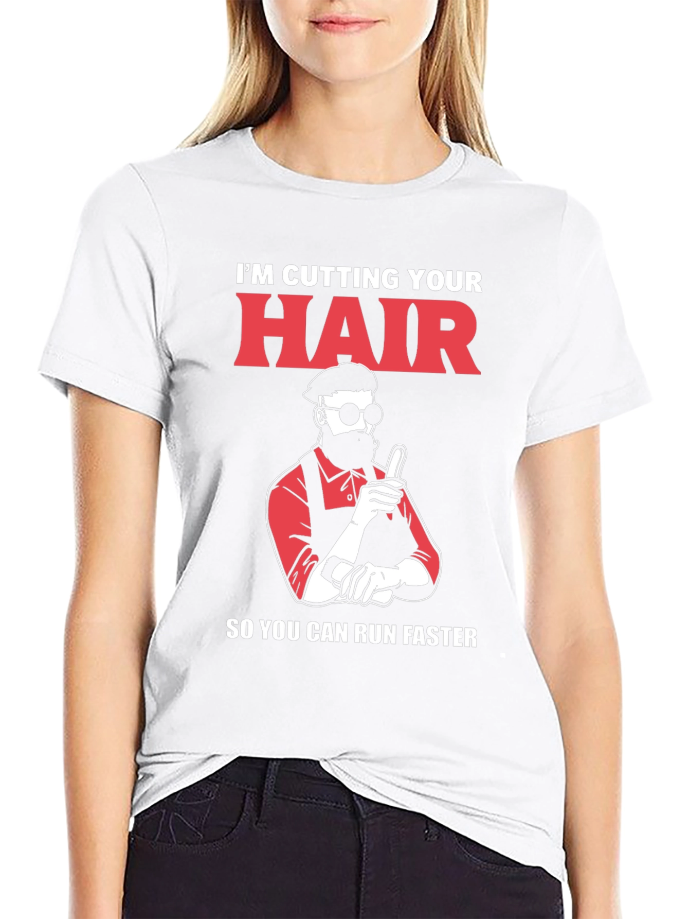 Black I'm Cutting Your Hair T-Shirt view 9