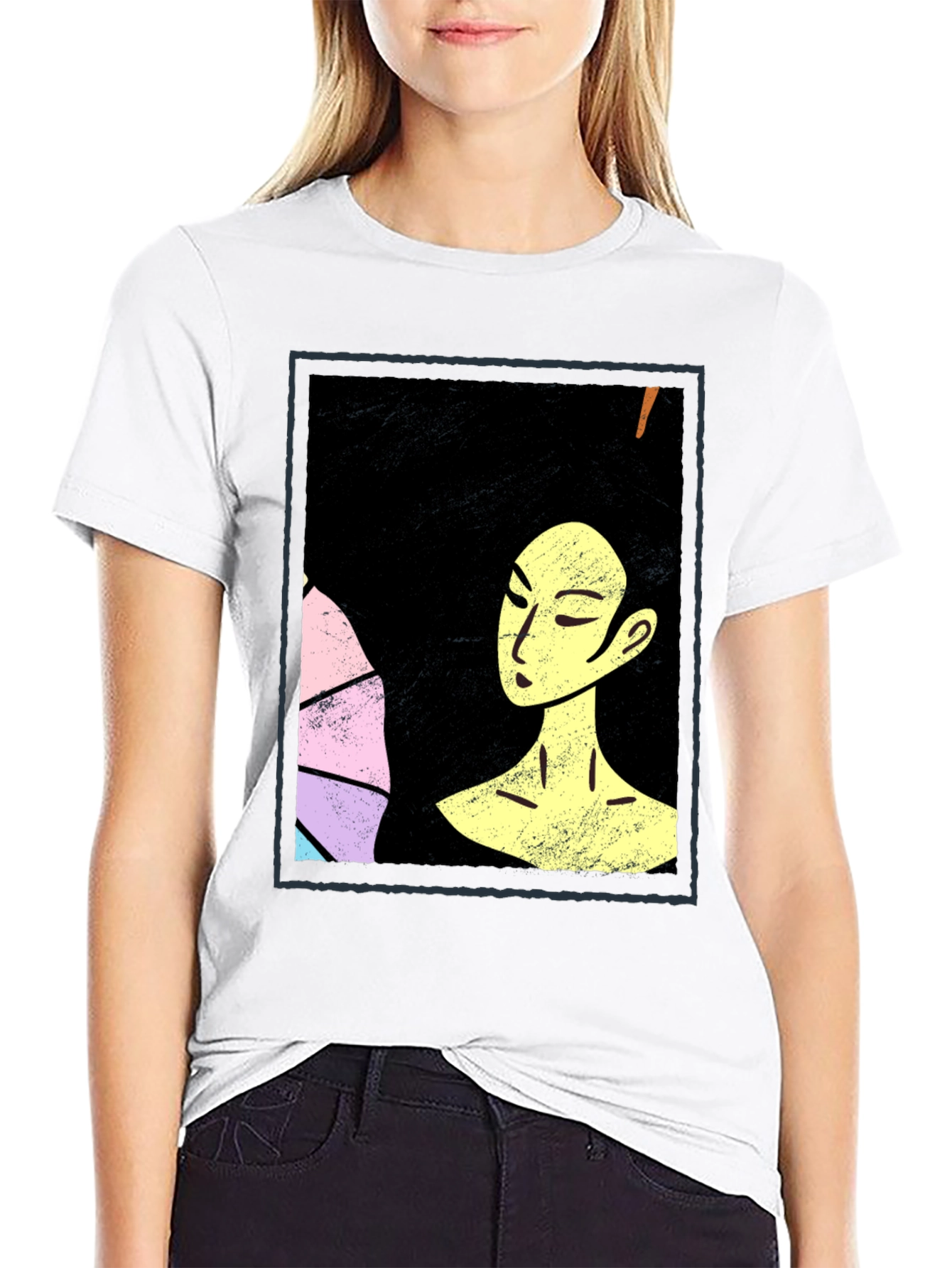 Black Artistic Afro Woman Graphic Tee view 9