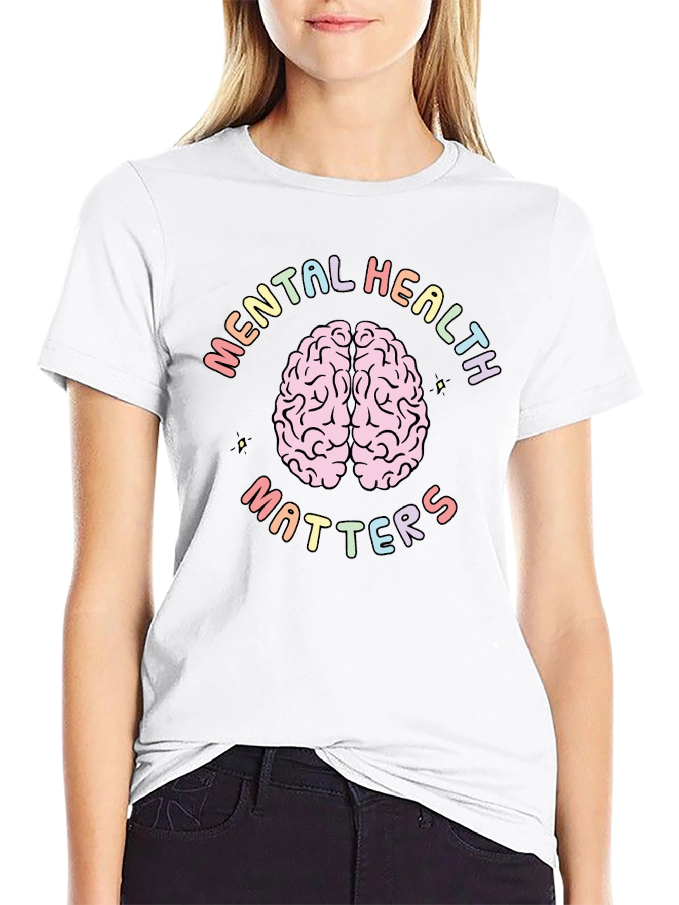 Black Mental Health Matters Graphic Tee view 9