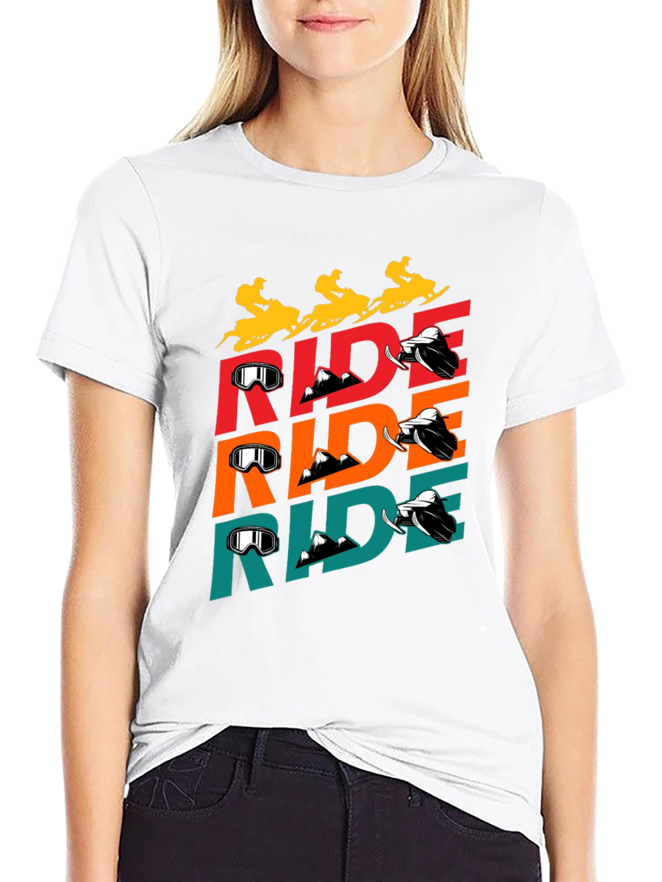 Ride Snowmobile Graphic Tee - Perfect Winter Sport Apparel - 9