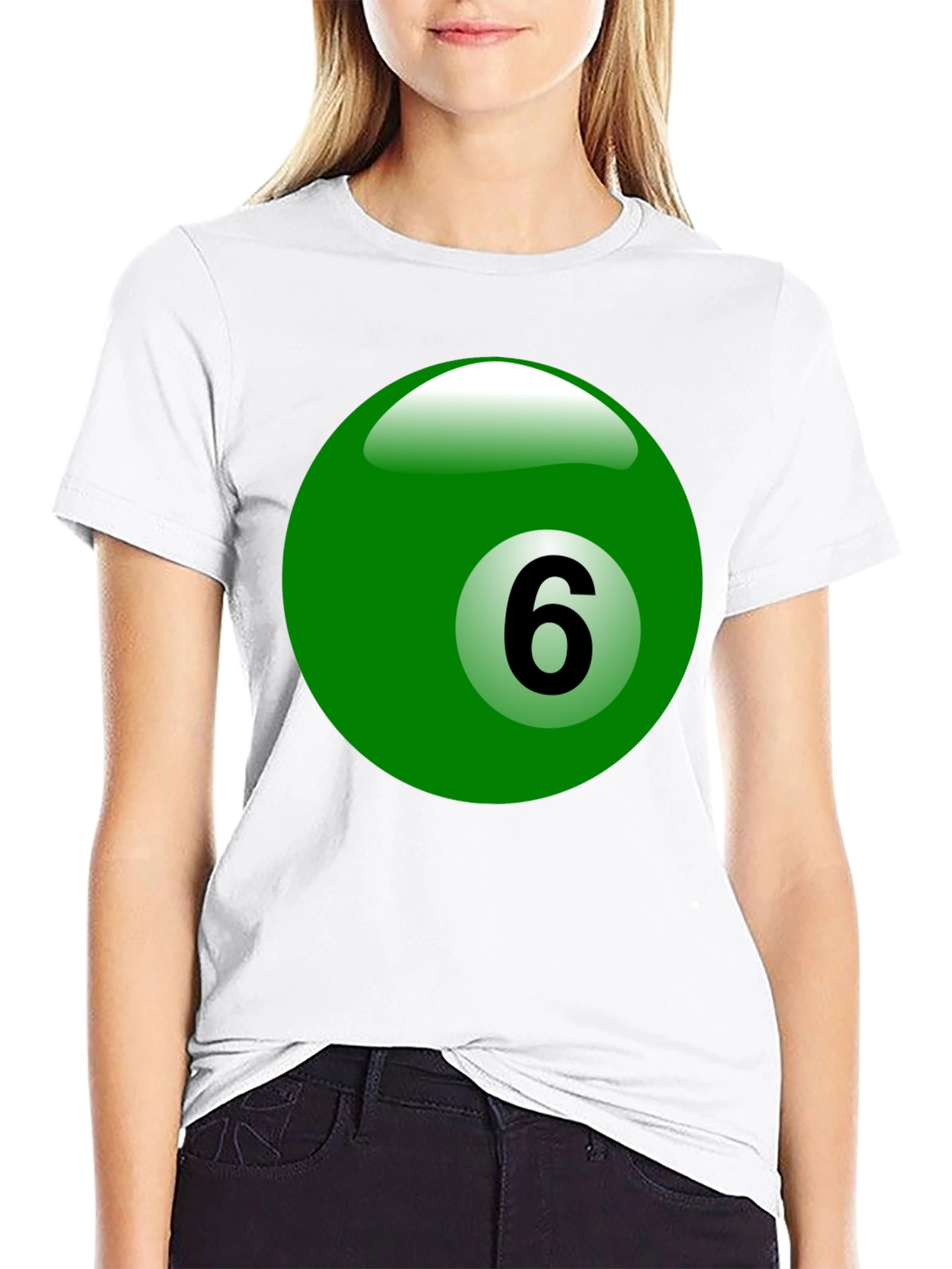 Lucky Number 6 Billiard Ball Graphic Tee - 9