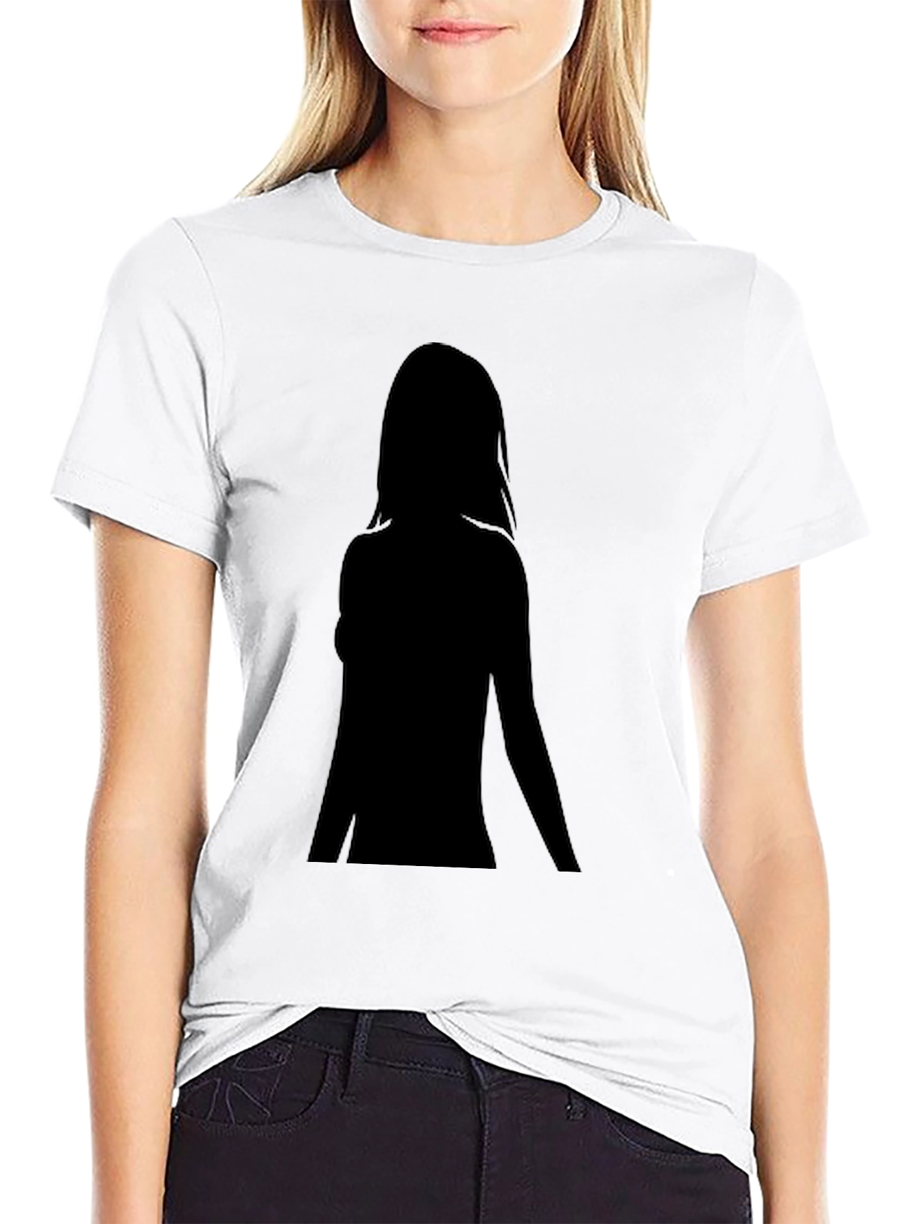 Black Silhouette Graphic Black T-Shirt - Unisex view 9