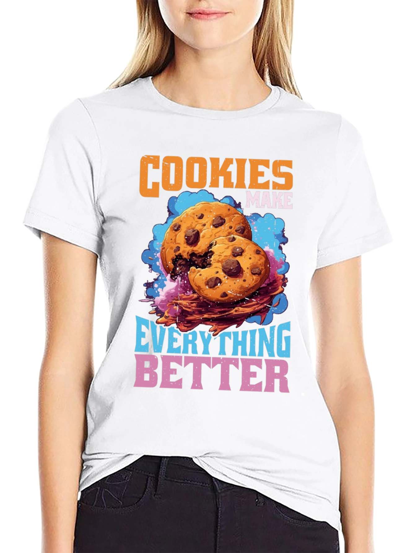 Black Cookies Make Everything Better Graphic T-Shirt view 9