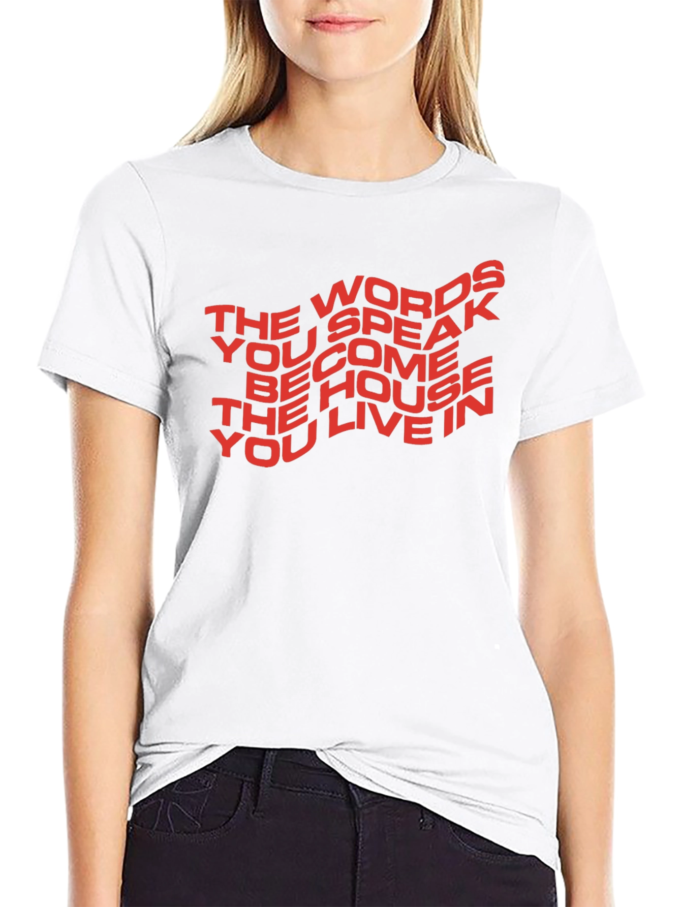 Black Motivational T-Shirt: The Words You Speak view 9