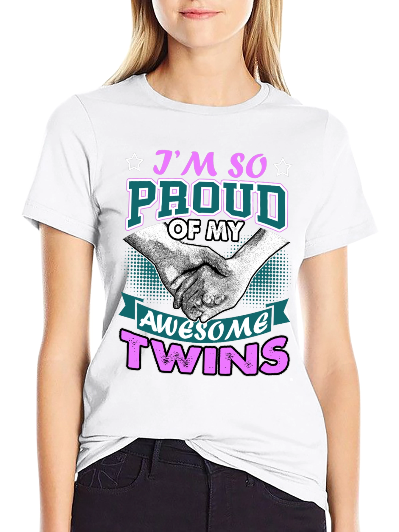 Black Proud Twins T-Shirt - Awesome Design! view 9