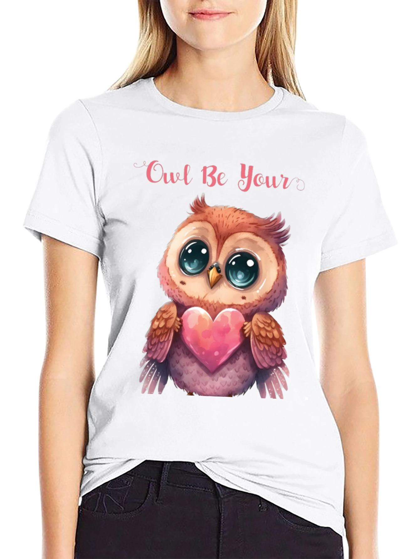 Black Owl Be Your Valentine Black T-Shirt view 9