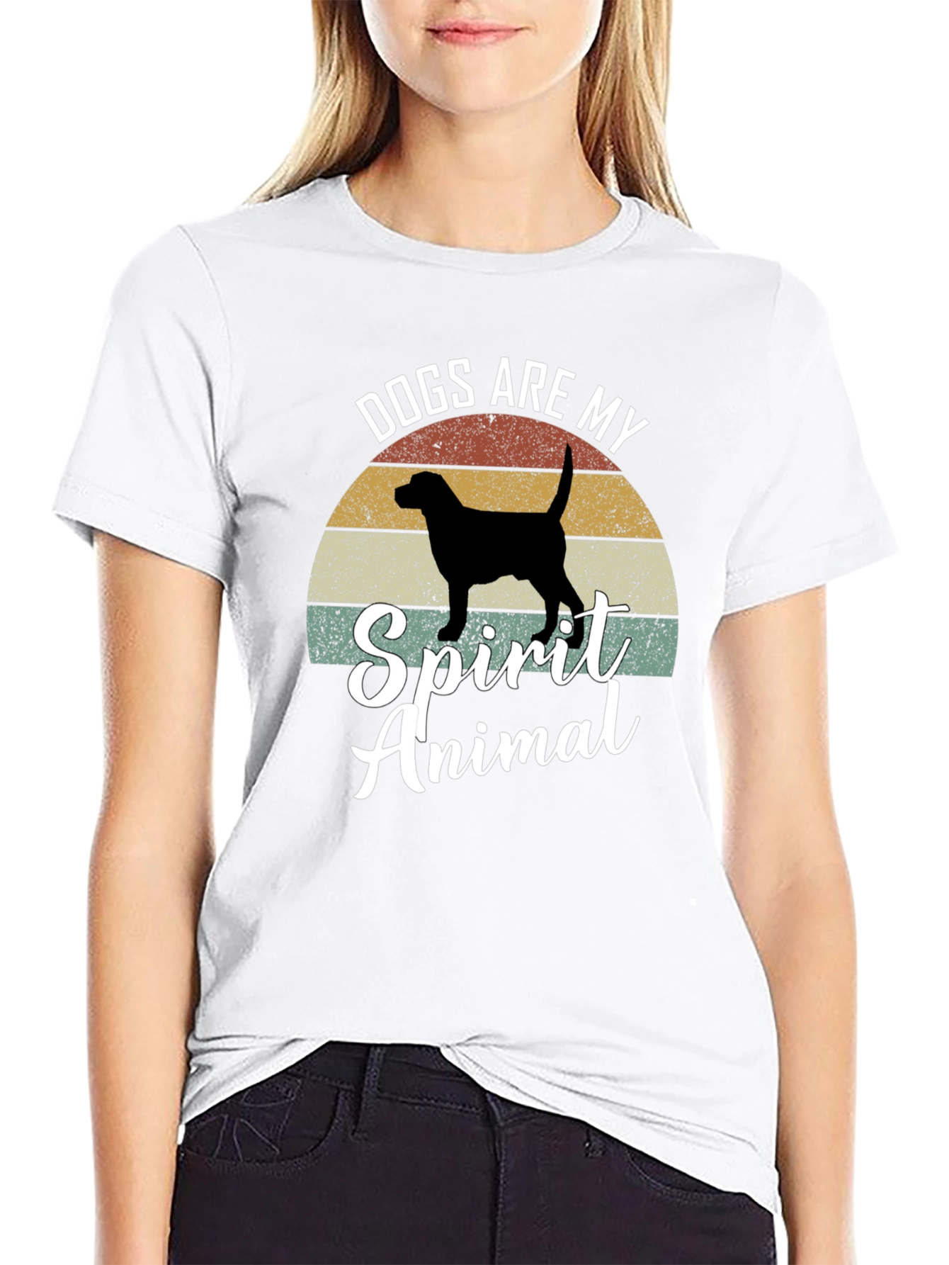 Black Dogs Are My Spirit Animal Graphic Tee view 9