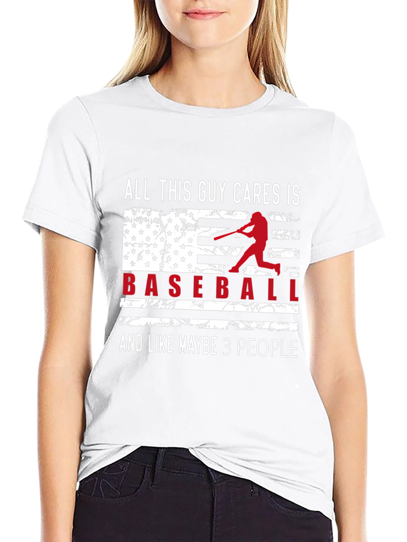 Black Baseball Fan T-Shirt view 9