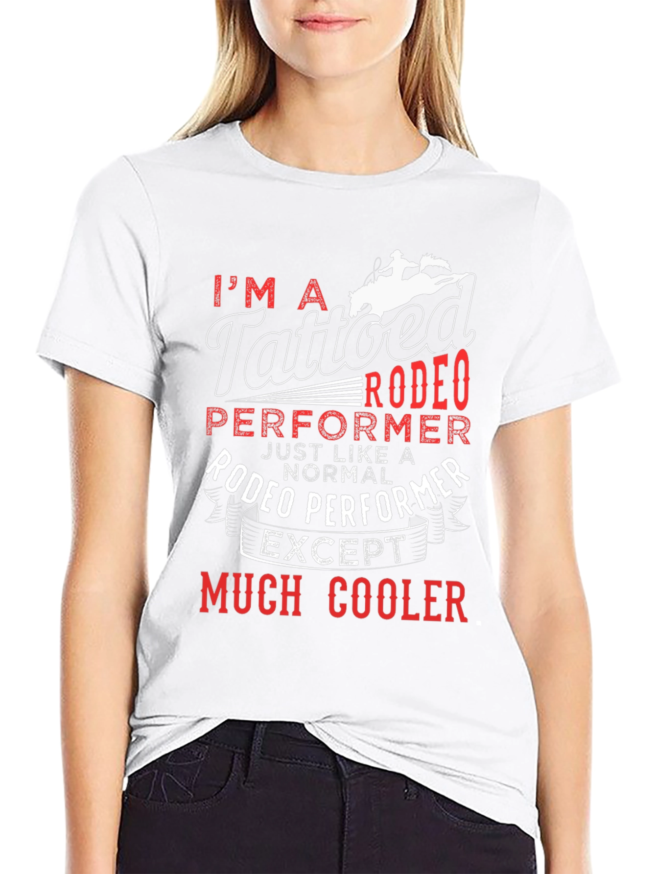 Black Tattooed Rodeo Performer Graphic Tee view 9
