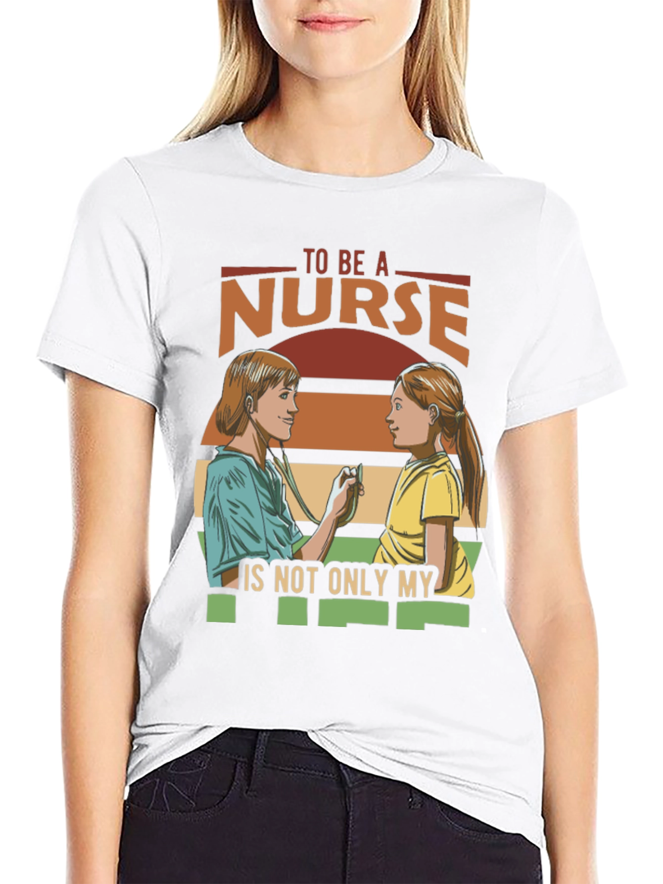 Black Nurse T-Shirt - To Be A Nurse My Vocation Tee view 9