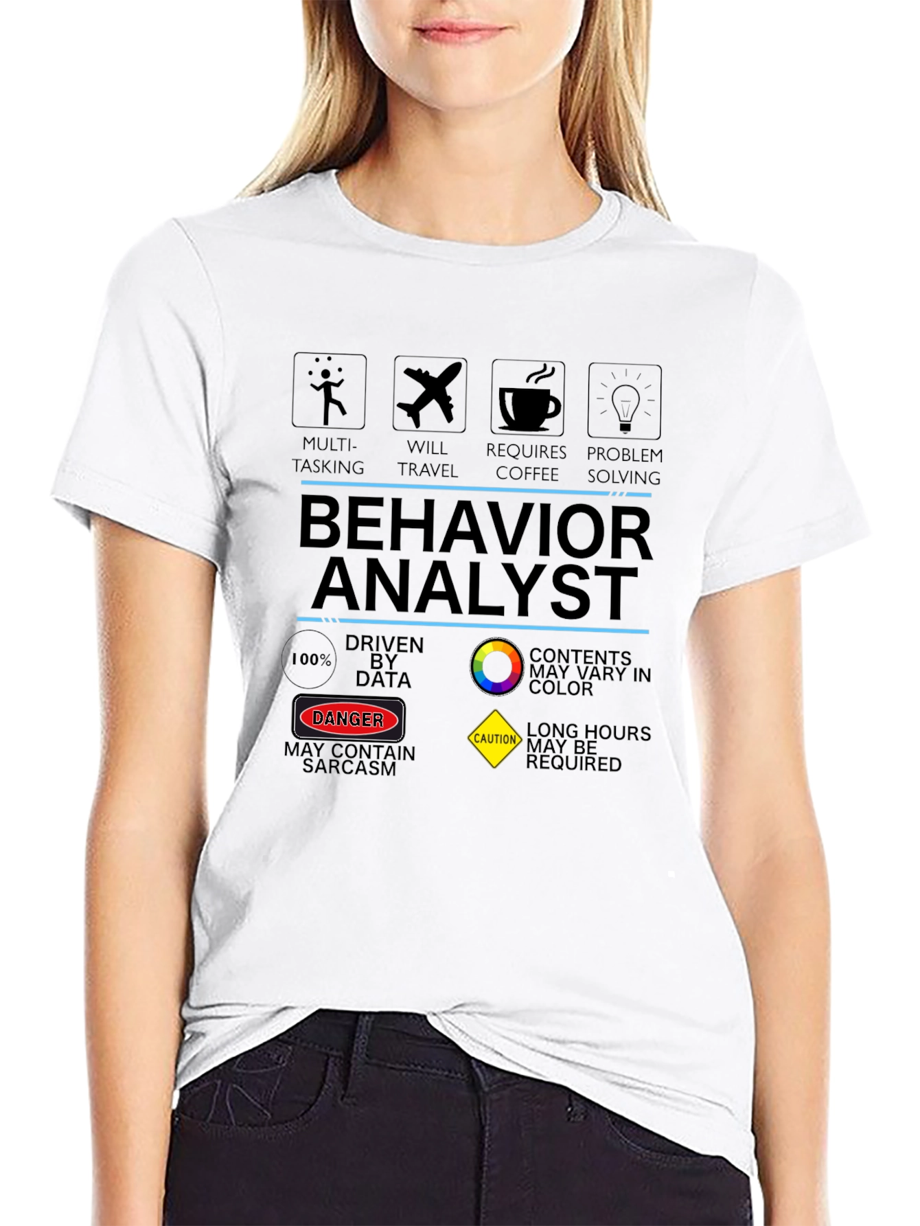 Black Behavior Analyst T-Shirt: Multi-Tasking, Problem Solving Design view 9