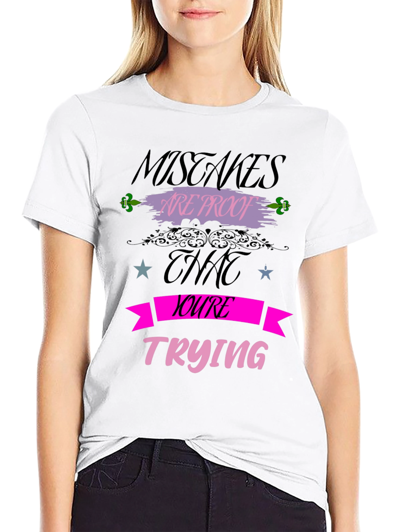 Black Mistakes Are Proof T-Shirt, Motivational Graphic Tee view 9