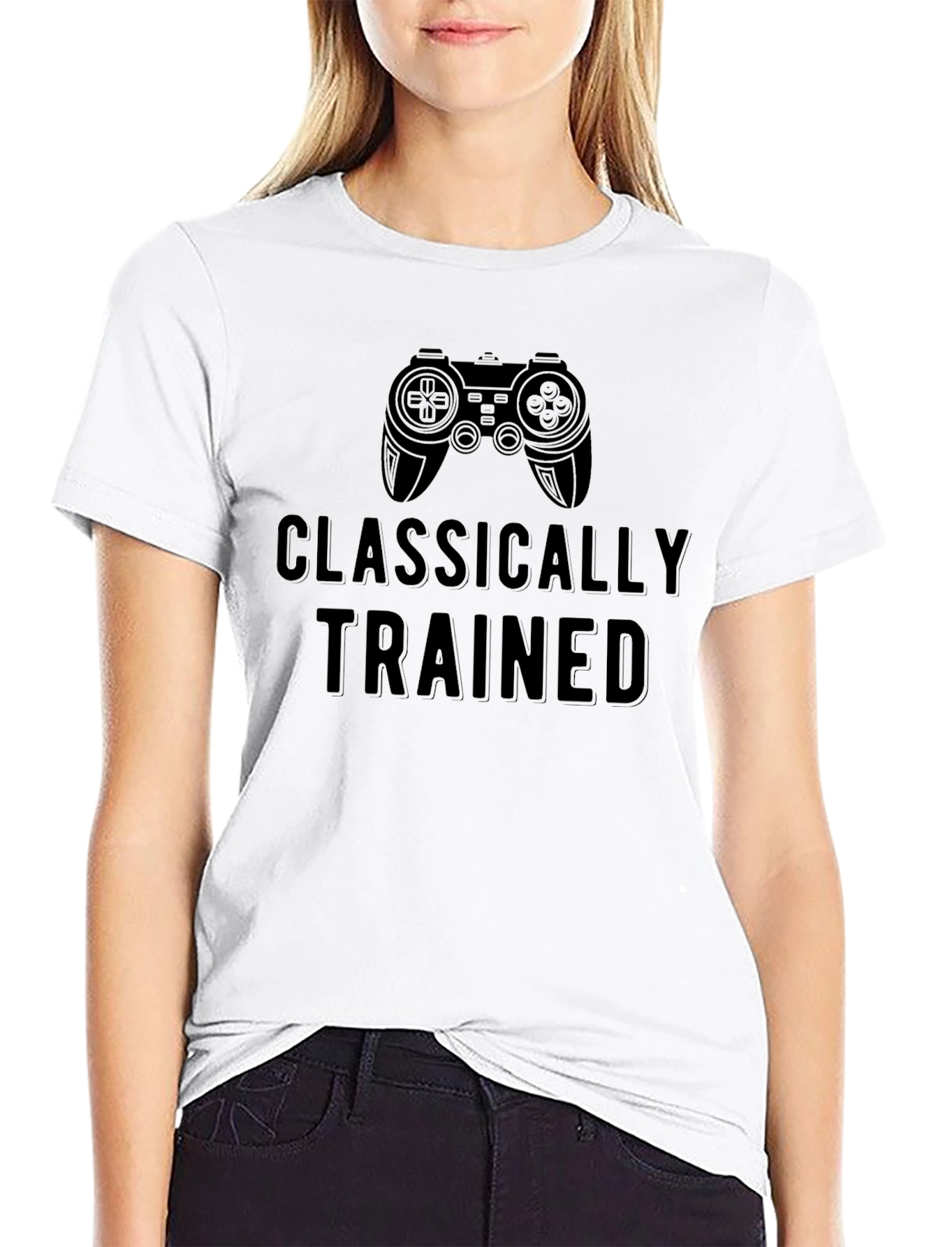 Black Classically Trained Gamer T-Shirt - Black view 9