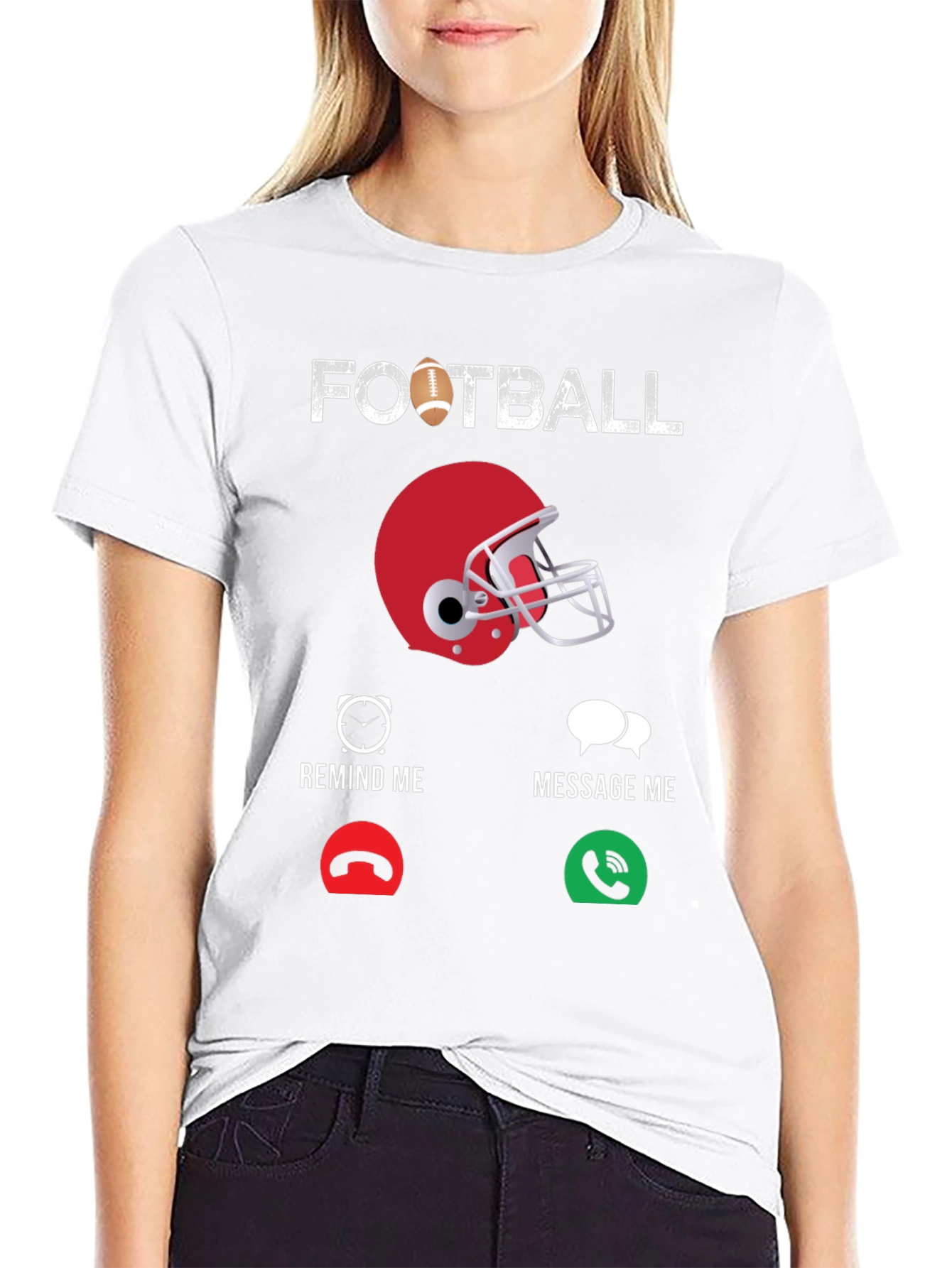 Black Football Calling T-Shirt view 9