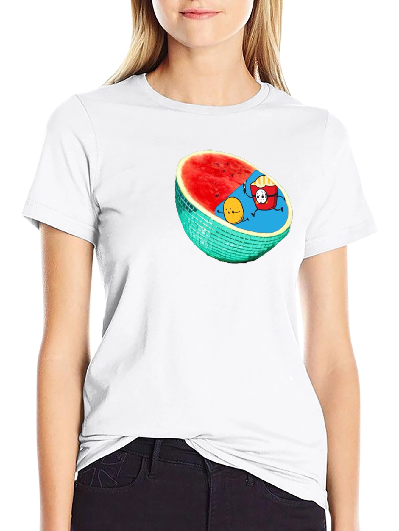 Black Fun Watermelon T-Shirt view 9