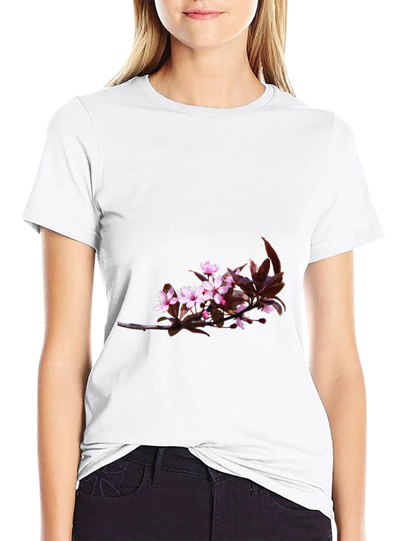 Black Black Floral T-Shirt for Men view 9