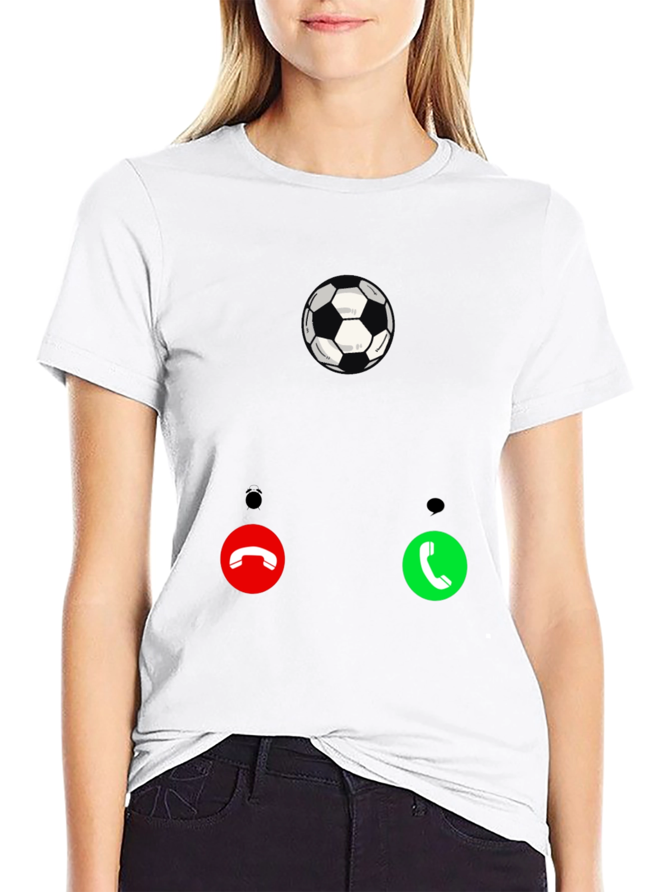 Black Soccer Call T-Shirt - Black Graphic Tee for Sport Fans view 9