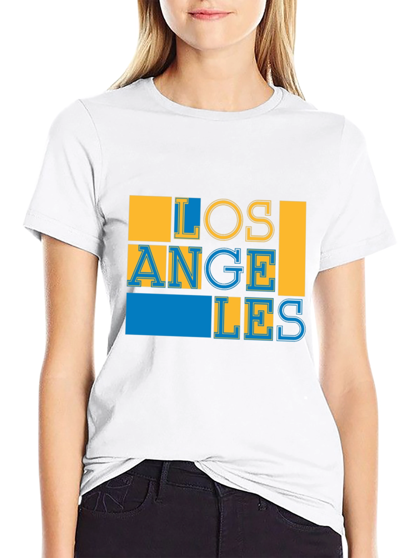 Black Los Angeles Graphic Print Black T-Shirt view 9