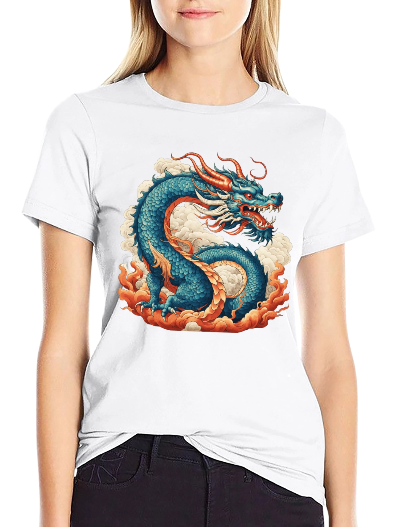 Black Dragon Graphic Tee - Men's Black T-Shirt view 9