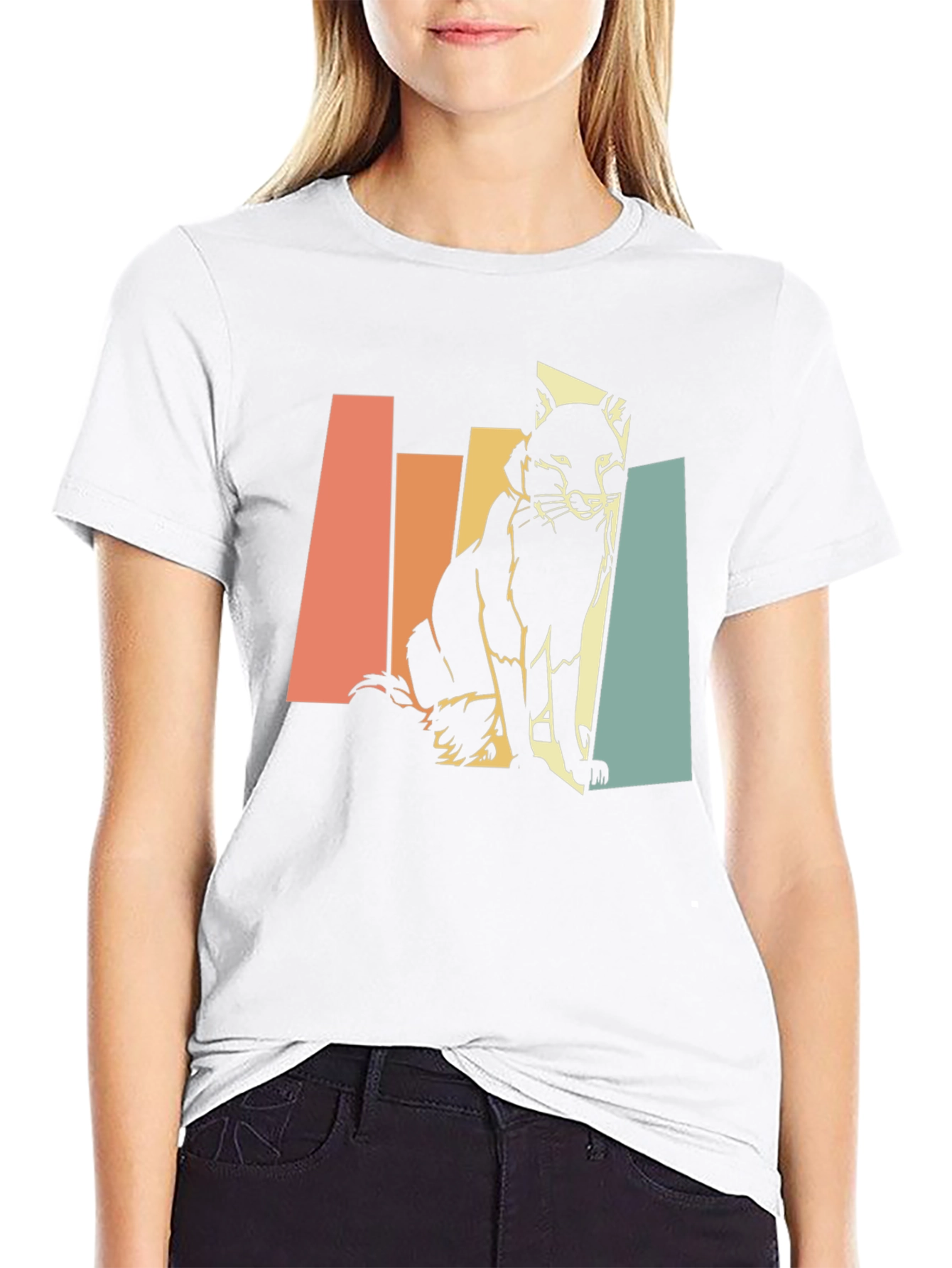 Black Retro Fox Graphic Tee - Unisex Black T-Shirt view 9