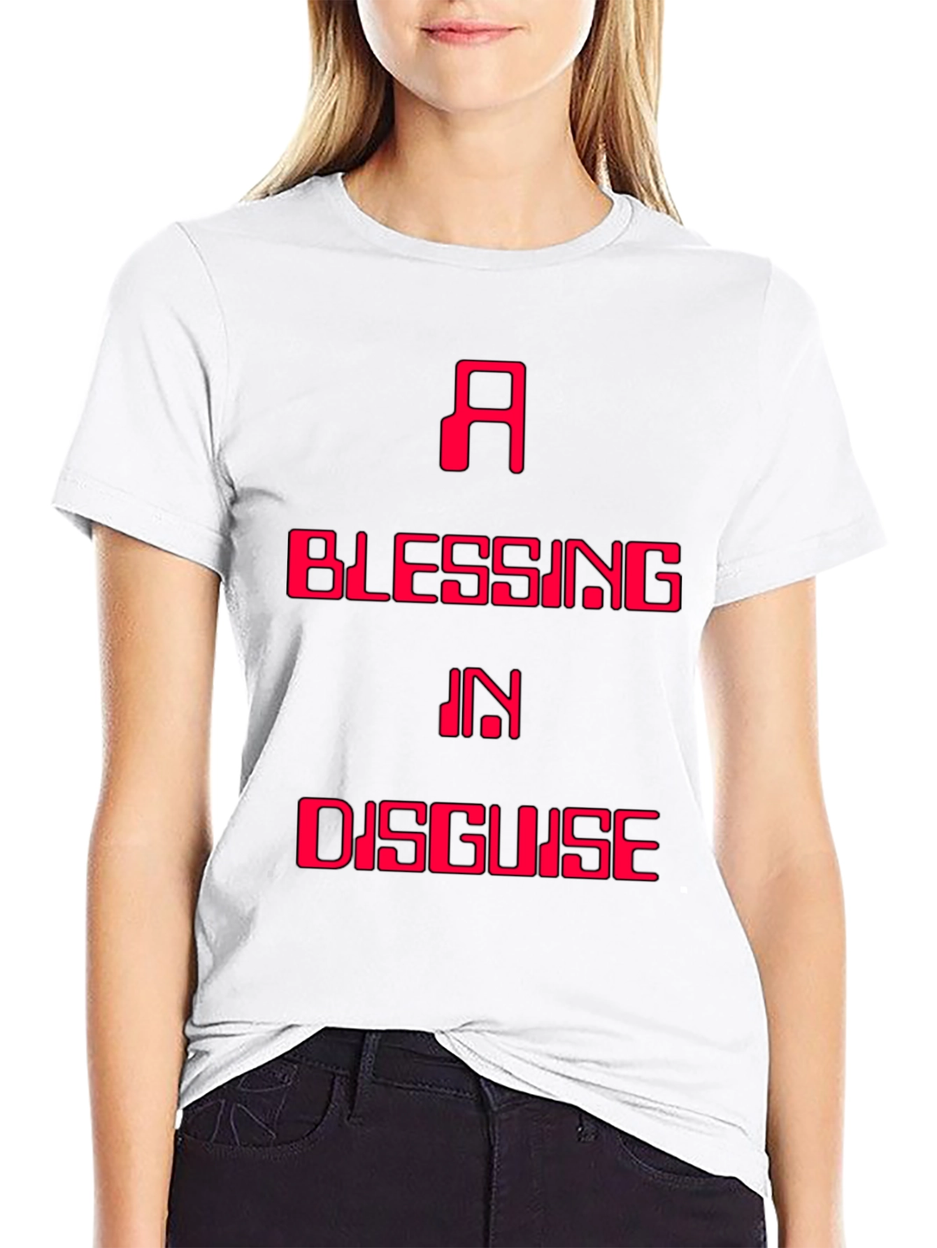 Black A Blessing in Disguise Graphic T-Shirt view 9