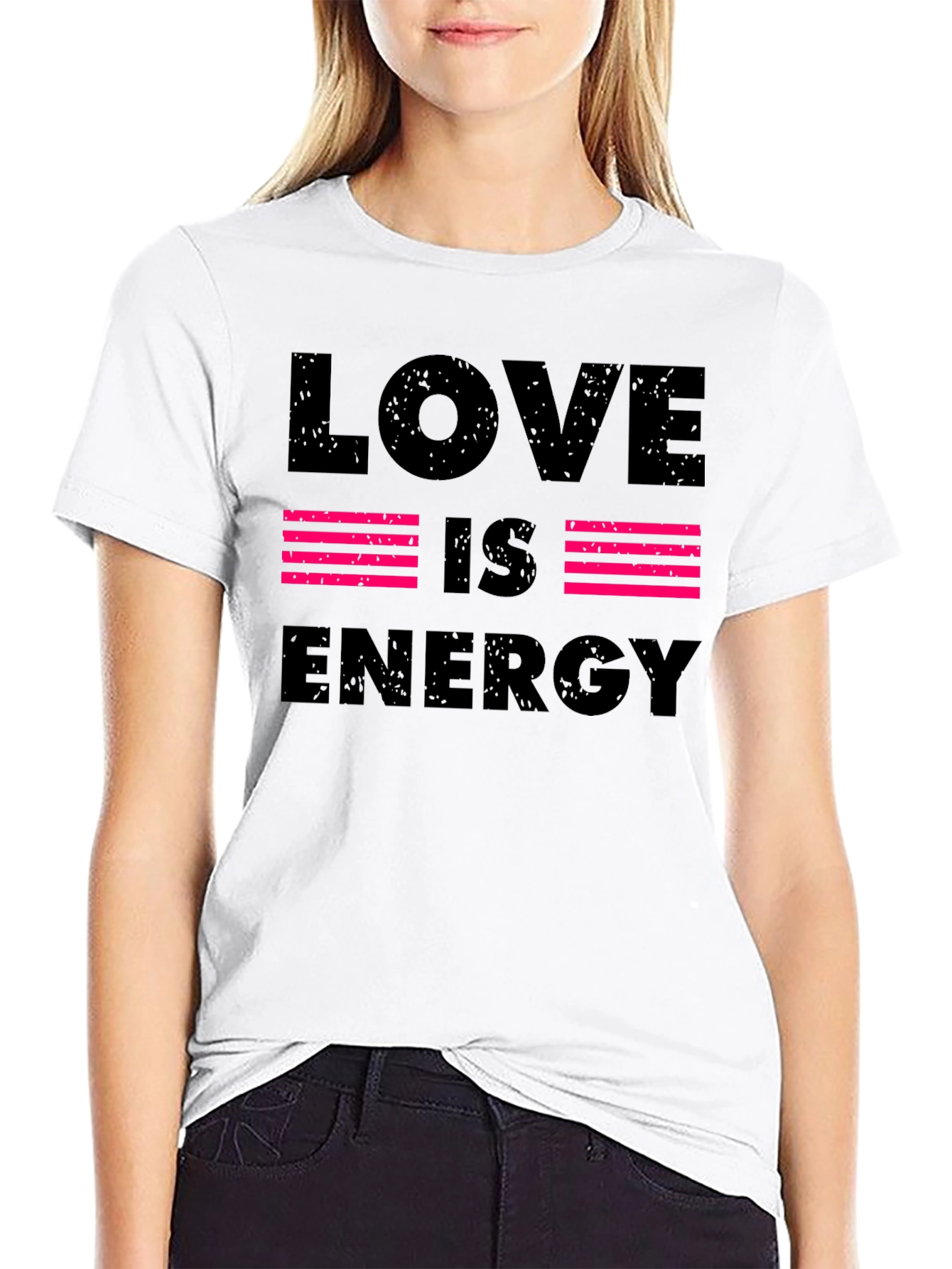 Black Love Is Energy Graphic Print Tee view 9