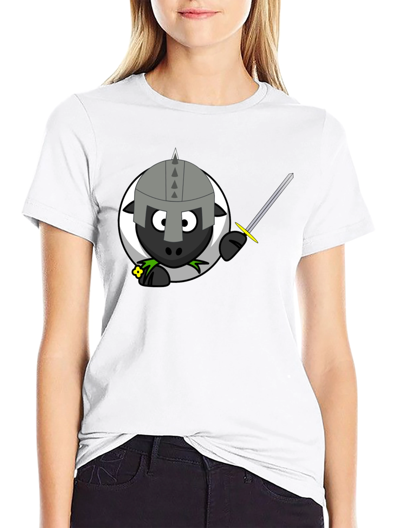 Black Knight Sheep Graphic T-Shirt view 9
