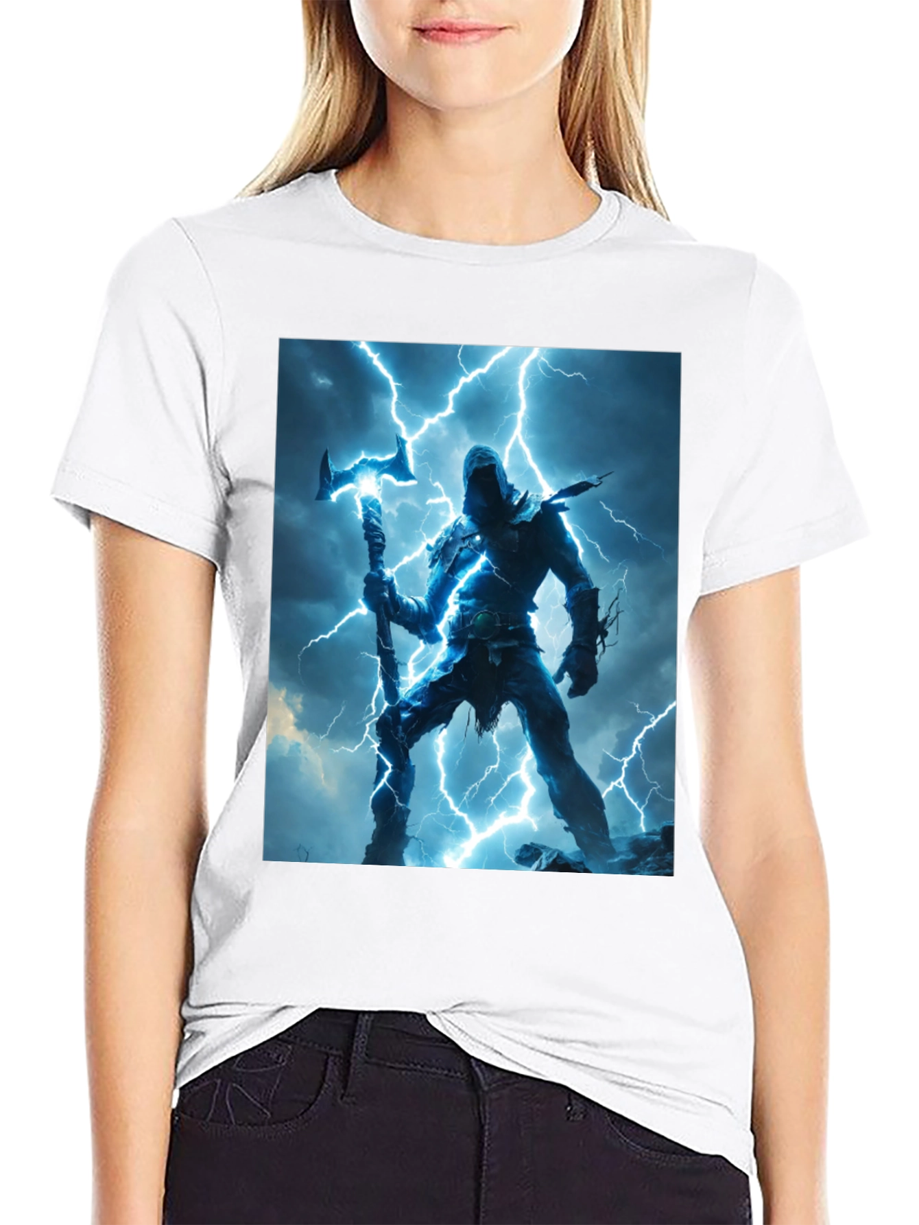 Black Lightning Warrior Graphic Tee view 9