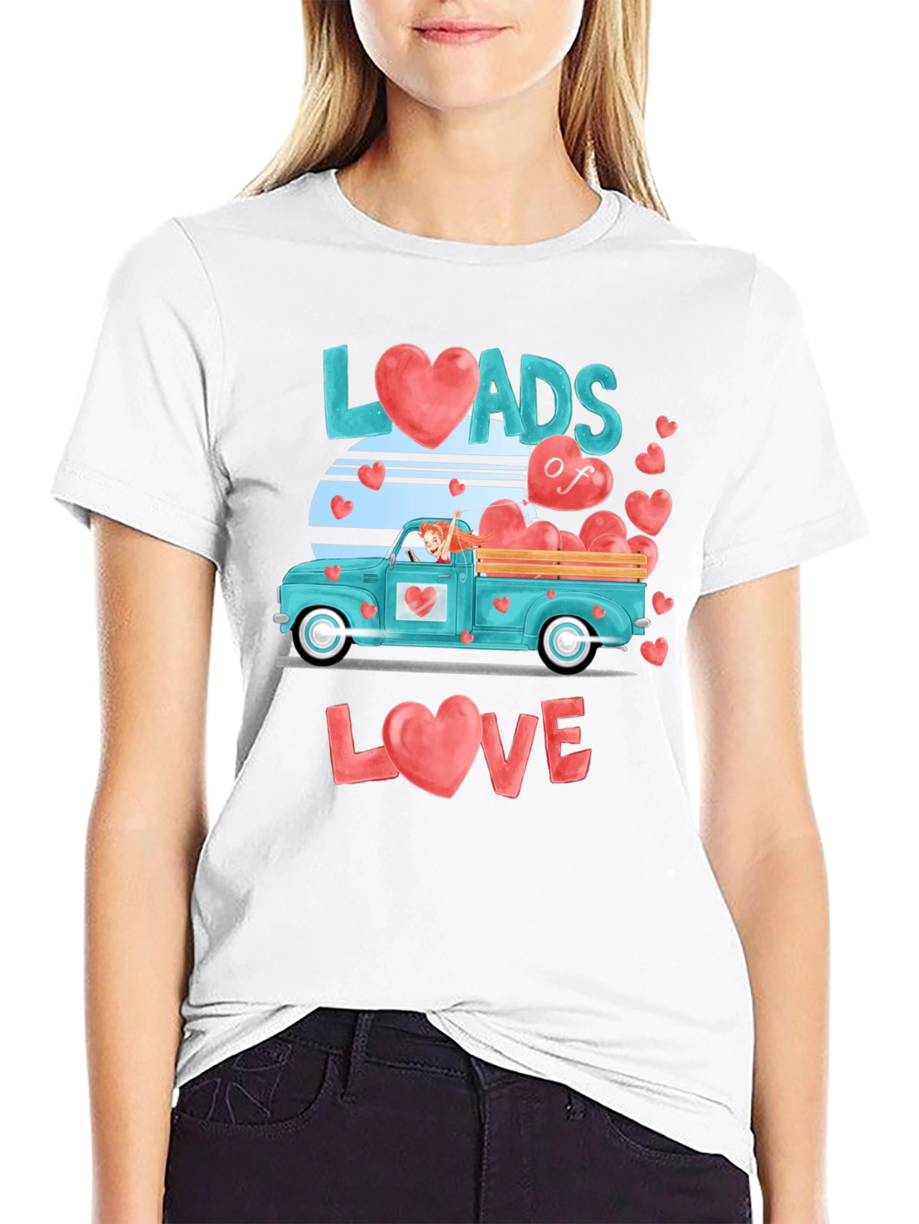 Black Loads of Love Valentine's Day Graphic Tee view 9
