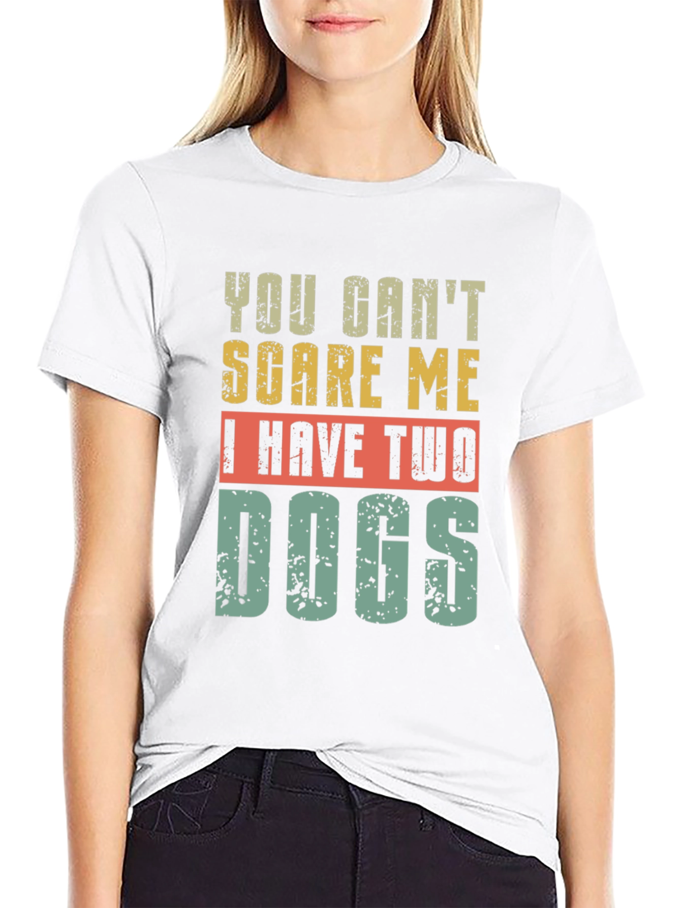 Black Funny Dog Lover T-Shirt - You Can't Scare Me view 9