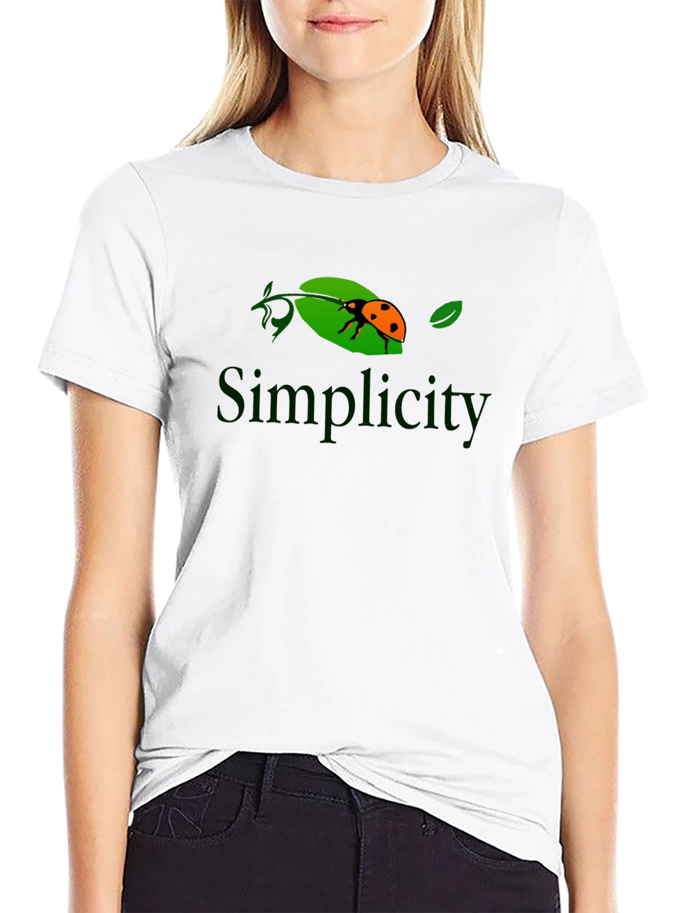 Simplicity Ladybug Graphic Tee - Black - 9